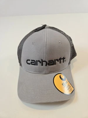 Carhartt Force Canvas Gray Mesh Snap Back Cap Hat One Size NWT Workwear