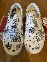 BRAND NEW IN BOX CUSTOM Vans Slip-ons Size 12 Jordan SB Dunk Air Max Kobe Bape