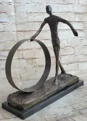 Handcrafted Made by Lost Wax Gia Dali Rodin Bronze Sculpture Walking Man Deal