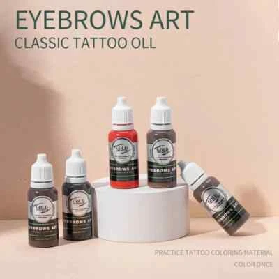 1pcs Microblading 15ml Practice Tattoo Pigment Ink Set for Eyebrows Eyes and Lip