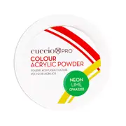 Cuccio Colour Color Acrylic Powder, Neon Lime Green, 1.6 Oz