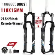 27.5/29" Bike Front Suspension Fork Remote Manual Lock MTB Bicycle Boost Fork