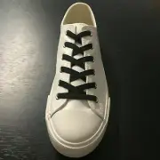 No Tie Elastic Black Flat Shoe Laces for Sneakers Canvas Athletic Casual shoes