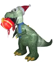 National Tree Company 9.5Ft Inflatable Tyrannosaurus Rex With Gift