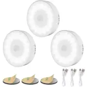 Motion Sensor Light Indoor [Upgraded 14 LEDs], 3 Pack Rechargeable Night Ligh...