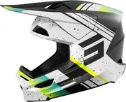 Shot Furious Mirage Motocross Helmet, black-white-yellow, Size M for Men Black White Yellow