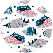 Machine Washable Round Area Rug Indoor Ultra Soft Bedroom Floor Sofa Living Room Dorm Small Circular Carpet, Marine Life Cartoon Conch