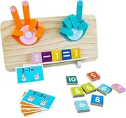 Math Manipulatives Number Counting Blocks - Educational Learning Number Toy for Toddler | Finger Counting Board Math Learning Toy for Toddler, Montessorii Palm Number Training Early Education