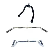 Cable Attachment Pack D - Multi, Ez Curl, D Handle Close Grip Row