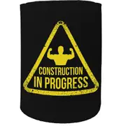 Alcohol Stubby Holder - Construction Progress Gym Bodybuilding - Funny Novelty Birthday Gift Joke Beer