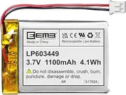 EEMB 3.7V 1100mAh 603449 Lipo Battery Rechargeable Lithium Polymer ion Battery Pack with JST Connector