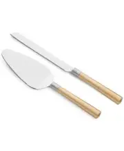 2X Wedgwood Vera Wang With Love Gold Cake Knife & Server With Gift Box