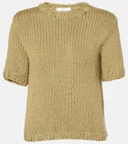 [CO] CO Ribbed-knit cotton-blend top AU 14 green