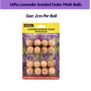 16 x Lavender Scented Moth Balls Natural Cedar Ball Clothes Insects Non Toxic