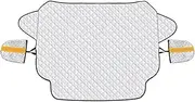 NUZAMAS 147x116cm Car Windshield Cover Car Windshield Snow Cover with Side Mirror Cover Winter Frost Protection Windshield SunCOVER for Most Car SUV CRV Trucks