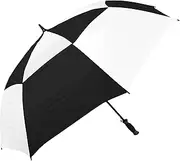 STROMBERGBRAND UMBRELLAS The Vented Checkerboard Golf Umbrella, Black/White, 62 inch, Classic