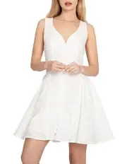 [Belle & Bloom] Little Lies Mini Dress in White