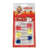 Baby & Me 8-Piece Safety Nappy Pins Baby Diaper Lock Assorted