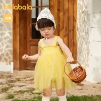 在飛比找蝦皮商城優惠-Balabala嬰兒連衣裙女童嬰兒公主裙2024新款夏裝小花