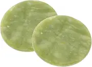 minkissy Spoolies Included Eyelash Extension Glue Pads 2pcs Jade Stones Pallet Pad for Lash Applicator