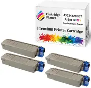 a Set BCMY Compatible Toner Cartridge for OKI 43324428 43324427 43324426 43324425 (6000/5000(BK/CMY) Pages) for OKI C5550MFP C5800 C5900