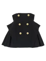 [Balmain] Balmain-Leone Doppia Catena Gonne Nero-Donna 38FR