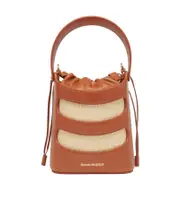 Alexander McQueen The Rise Mini Bucket Bag One size Tan/Natural
