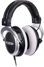 Monoprice Semi-Open Over Ear Wired Headphones, Low Deep Bass, Comfortable Headphones for Kids Teens Adults, for Smartphone, Computer, Laptop