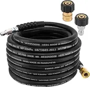 Pressure Washer Hose 50 Ft, 3/8 Inch Power Washer Hose, 4200 PSI High Pressure Water Hose with 2 Pcs M22 14mm Adapter to 3/8 Quick Connect for Power Washer Hose by KAKO