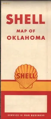 1961 Shell Road Map: Oklahoma NOS