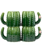 Certified International Cactus Verde 3D Set of 4 Mugs