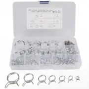 Double Wire Fuel Line Hose Tube Spring Clip Clamp Stainless Steel Assortment Kit