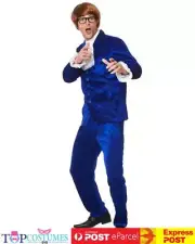 60s Mojo Secret Agent Austin Power Dr Evil Shag Mens 1960s Suit Costume