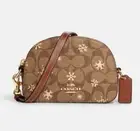 Coach Mini Serena Crossbody In Signature Canvas With Snowflake Print NWT!