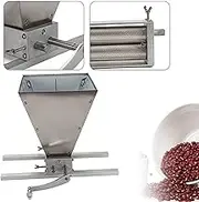 Manual Malt Mill Crusher, 4L Grain Powder Mill with 2 Rollers, Adjustable Roller 0.1-2.5mm Distance, Uniform Effect and Increase Production, for Corn, Coffee Beans, Wheat, Cereals, Oats