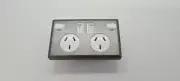 USB Double Power Point Plug Socket Switch Wall Power Australian with Twin USB