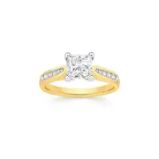 Alora 14ct Gold 1.75 Carats Tw Lab Grown Diamond Shoulder Solitaire Ring