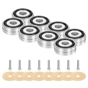 8pcs Subwoofer Isolation Pad 40x15mm Speaker Isolation Pad Spikes M4 Silver
