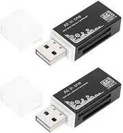 2PCS SD Card Reader to USB Adapter 4-in-1 for MS Duo Pro M2 Card SDXC SDHC MMC RS-MMC Micro SDXC Micro SDHC and TF Card