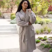 Spa Robe (Unisex) - Coastal Gray - Small/Medium