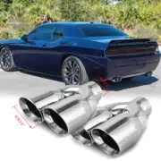 2 Exhaust Double Wall Tip 2.5"Inlet 3.5" Outlet Weld-On For Dodge Challenger SRT