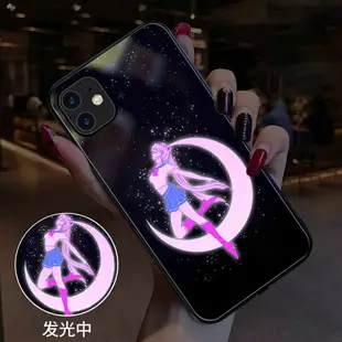 美少女蘋果12來電發光iphone11手機殼 12Pro max保護套i13 Pro卡通6s聲控i7 I8 plus來電