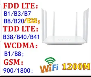 【全頻段】4G LTE SIM卡 6天線LT260A無線網卡路由器雙頻2.4G+5G WIFI分享 (4.9折)