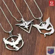 Hot Pokemon Go Team Valor Mystic Instinct Logo Stainless Steel Necklace Pendant