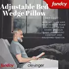 Memory Foam Adjustable Bed Wedge Pillow Cushion Neck Back Support Removable