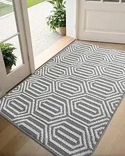 DEXI Indoor Door Mat 32"X48", Durable Front Mats for Entryway, Non Slip Absorbent Resist Dirt Entry Rug, Doormat Inside Entrance, Machine Washable, Grey