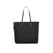 Valentino Garavani Toile Iconographe Shopping Bag in Technical Fabric with Leather Details