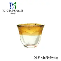 在飛比找momo購物網優惠-【TOYO SASAKI】燒酒杯/琥珀．金箔(日本高質量玻璃