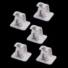 5pcs Self Adhesive Hooks Curtain Rod Bracket Pole Drapery Hook Holders wf