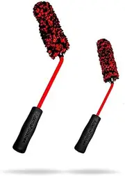 Adam's Polishes Angled Wheel Detailing Brush - Car Cleaning Wheel Brush | Use W/Wheel Cleaner, Rim Cleaner, Chrome Cleaner | Car Wash Brush Cleans Brake Dust from Barrels & Hard to Reach Areas Bundle